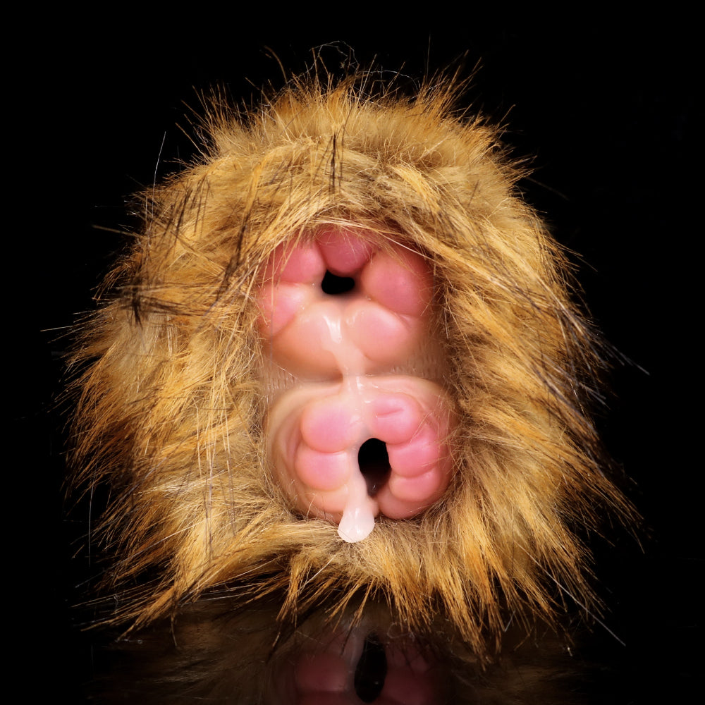 Monkey Pussy Pocket Animal Masturbator - Dual Vaginal Penis Masturbation Furry Sex Toy for Men