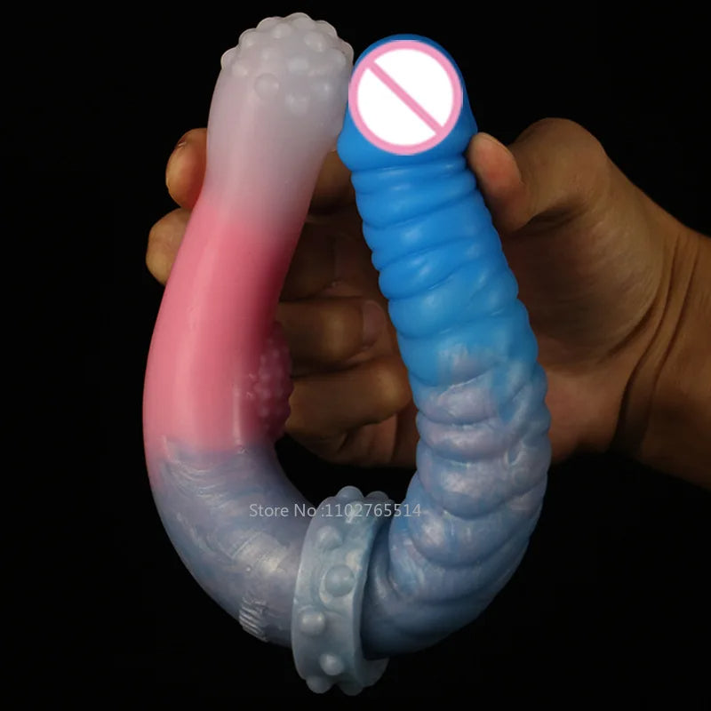 Doppelendige Analdildos - Realistische Silikondildos Vagina Sexspielzeug für Frauen Lesben
