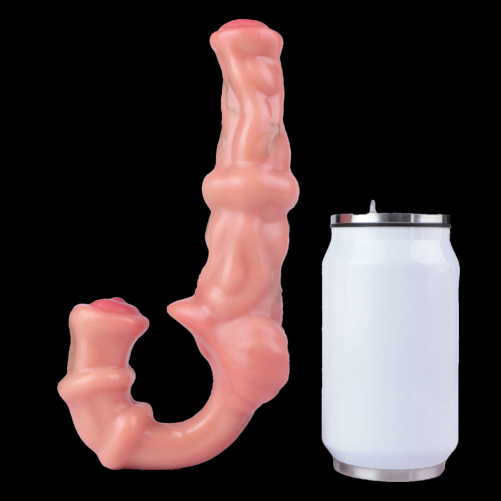 Strapless Dildo Lesbian Pegging Sex Toys - Vibrating Double End Horsedildo Strapon Belt Wearable