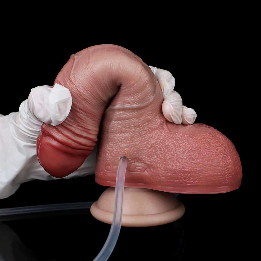Gode réaliste épais gonflable pour éjaculer - Petit gland - Jouets sexuels anaux réalistes en silicone