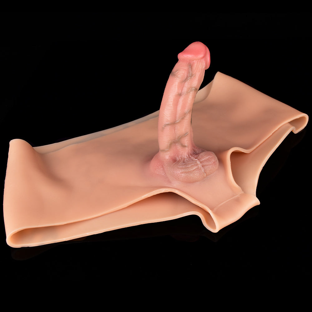 Gode anal en chair avec sangle, jouets sexuels pour femmes, sous-vêtements lesbiens