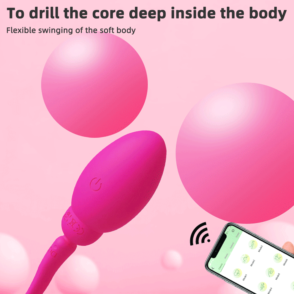 Vibromasseur à œufs vibrant contrôlé par application - Jouets sexuels anaux pour point G de sperme pour femmes