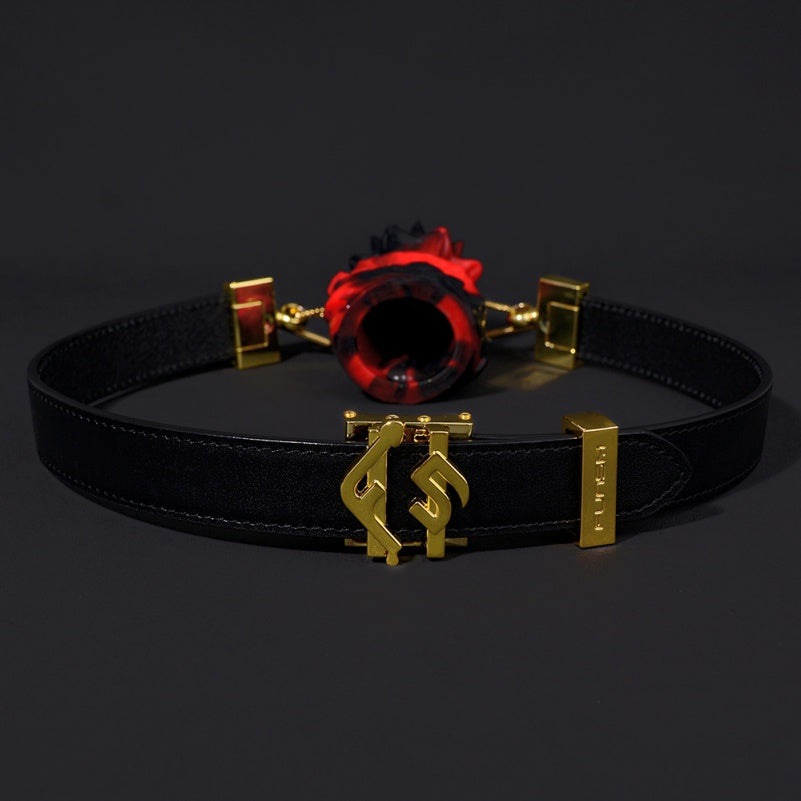 Kit de bondage avec boule bâillon Pineapple Bloom – Plug en silicone rouge et noir pour jouets sexuels coquins et jeux oraux