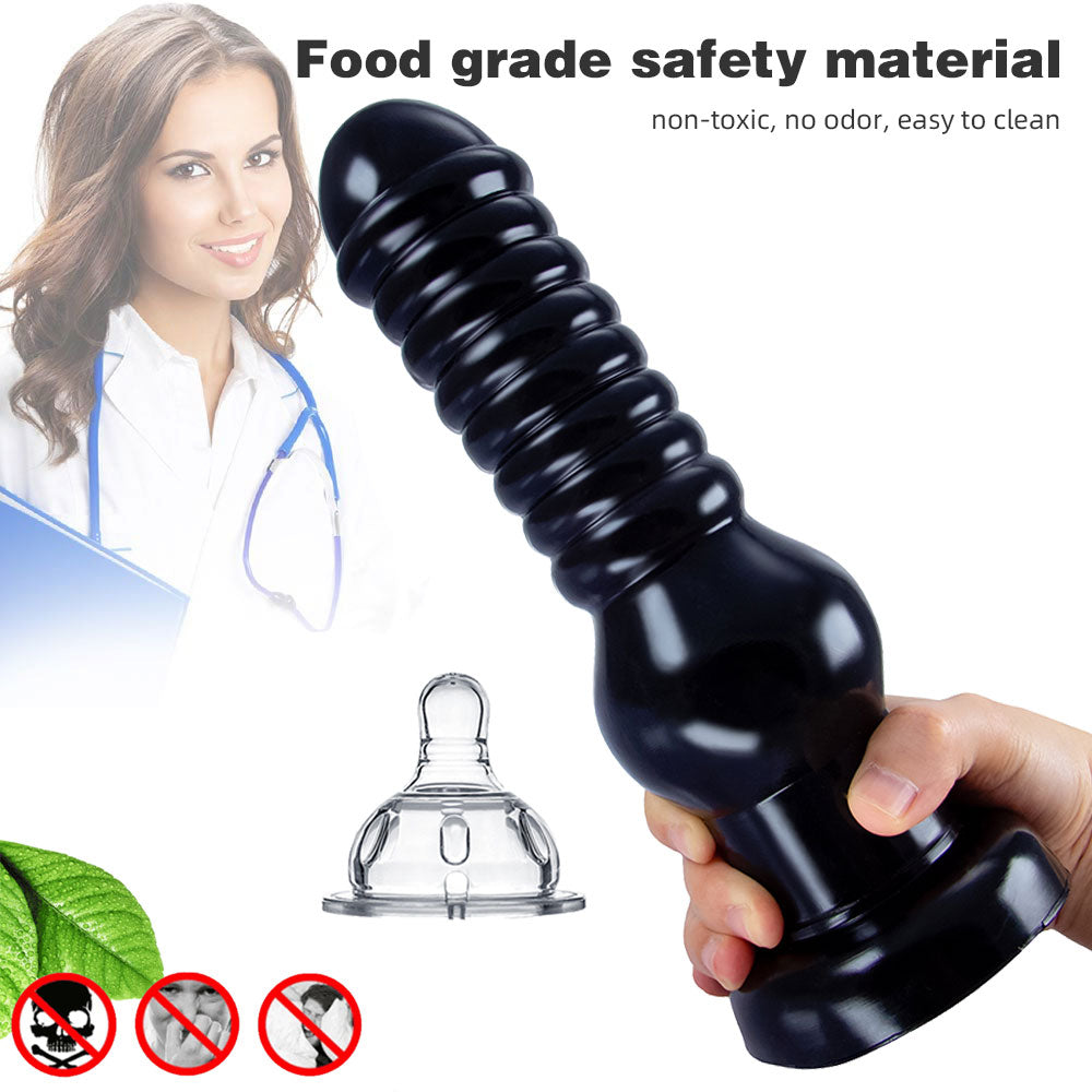Godemiché anal surdimensionné en silicone souple avec ventouse pour homme et femme