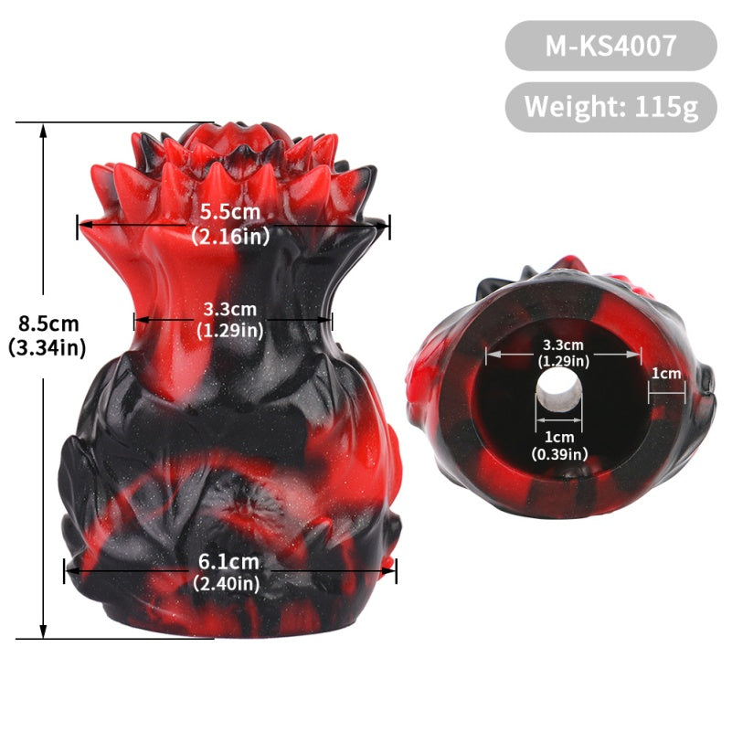 Kit de bondage avec boule bâillon Pineapple Bloom – Plug en silicone rouge et noir pour jouets sexuels coquins et jeux oraux