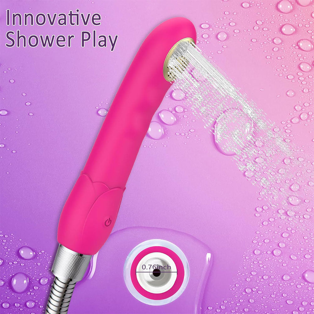 Vibrierender Dildo G-Punkt-Vibrator - Vaginalmassagegerät für die Dusche Sexspielzeug mit Doppelfunktion für Frauen