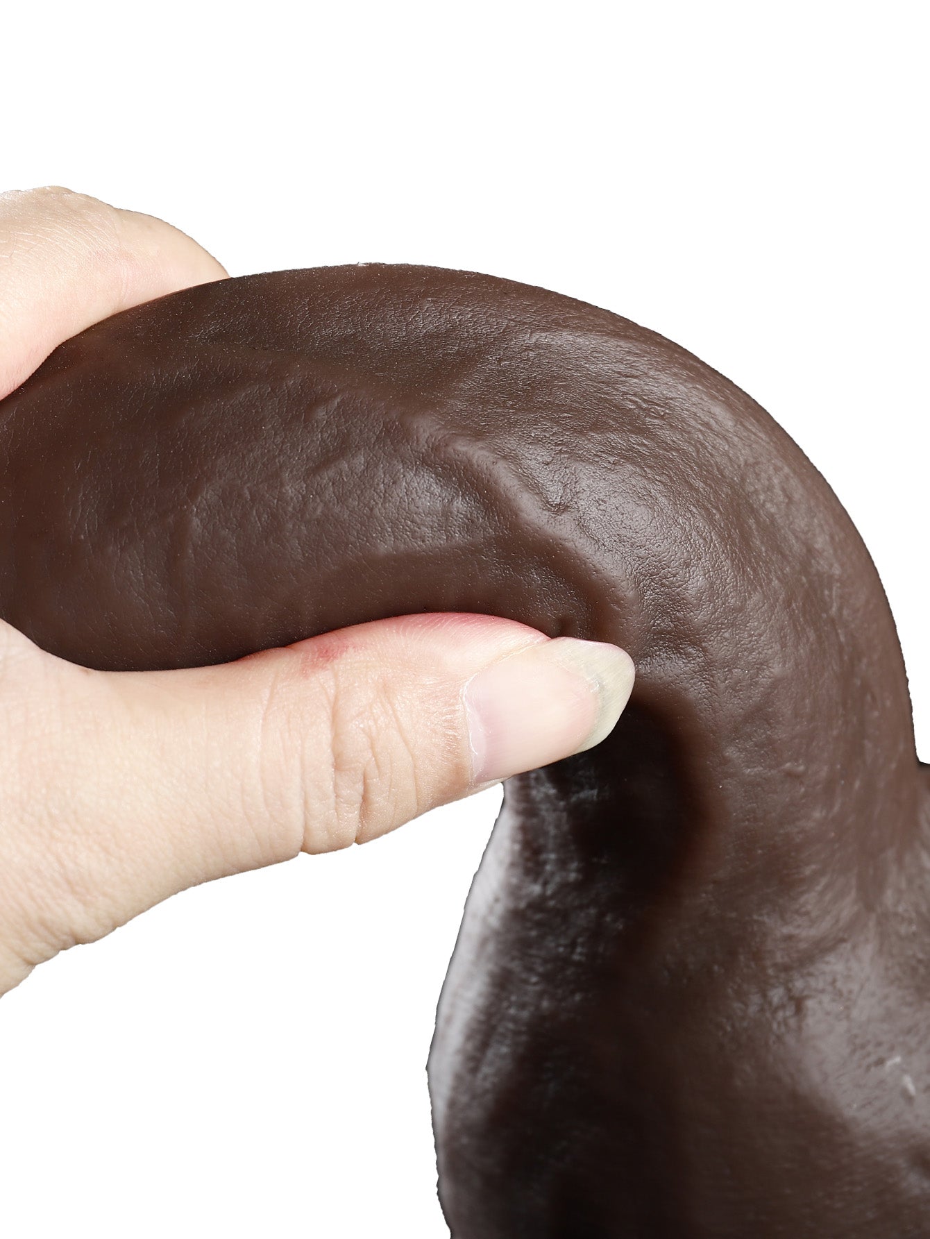 Ebenholz-Dildo, Anal-Buttplug – 10 Zoll großer Hoden, Silikon-Saugnapf, Sexspielzeug für Frauen