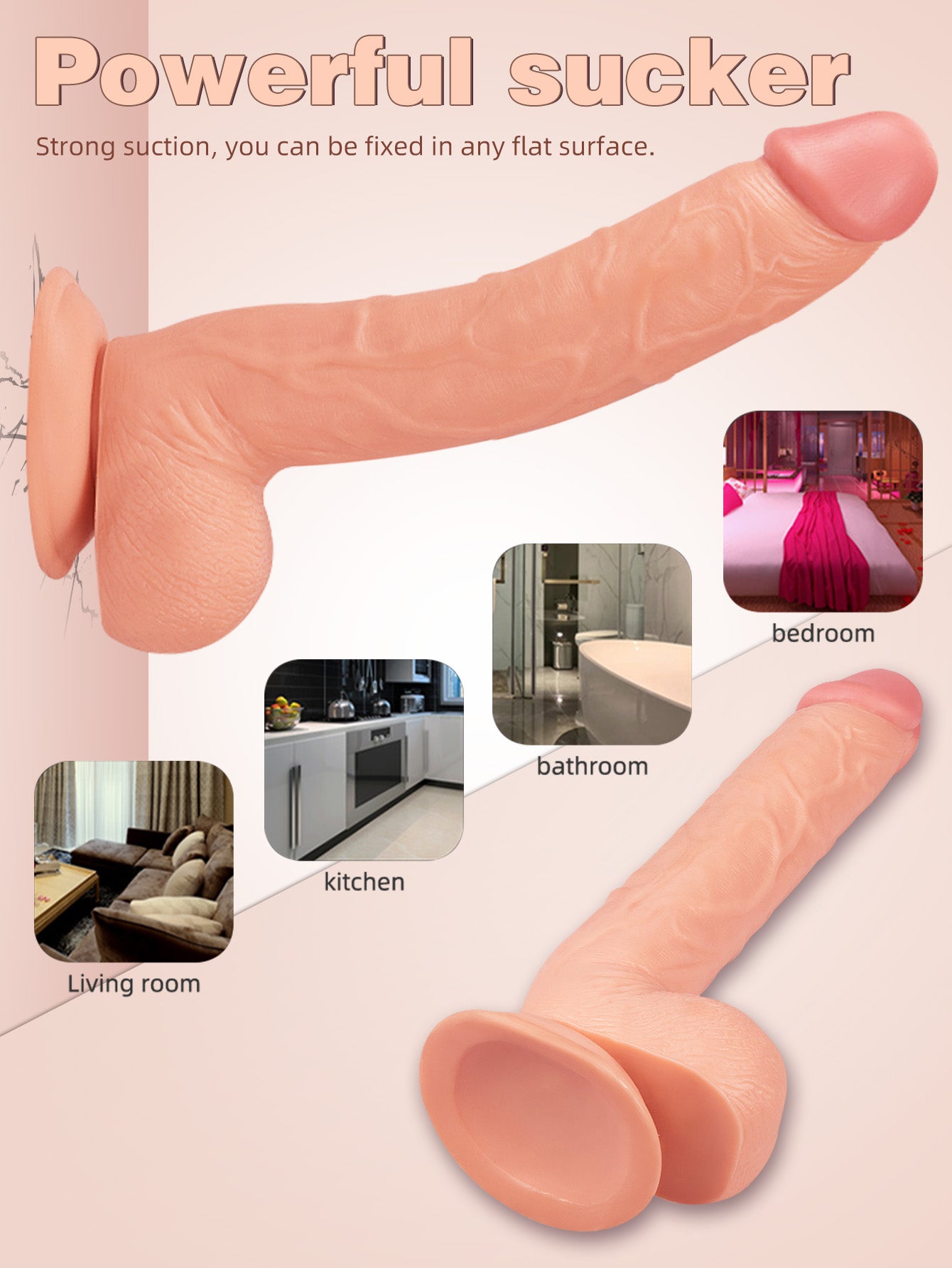 Huge Dildos Female Sex Toys - 10 inch Large Silicone Anal Dildo with Big Suction Cup