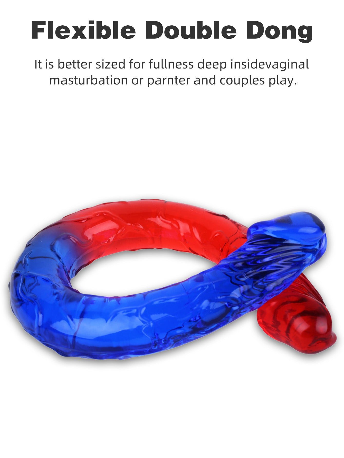 Gode double face arc-en-ciel - Gode anal réaliste en silicone de 12 pouces pour couple, jouets sexuels