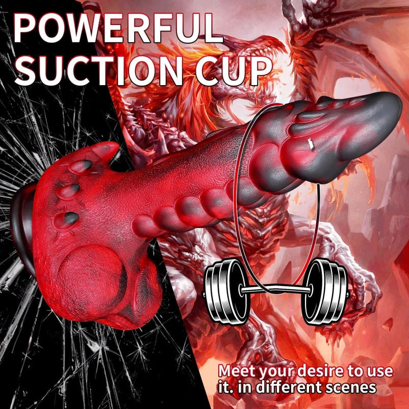 Bad Dragon Fantasy Teleskop-Vibrationsdildo – Blood Demon Silikon-G-Punkt-Vibrator zur vaginalen Stimulation