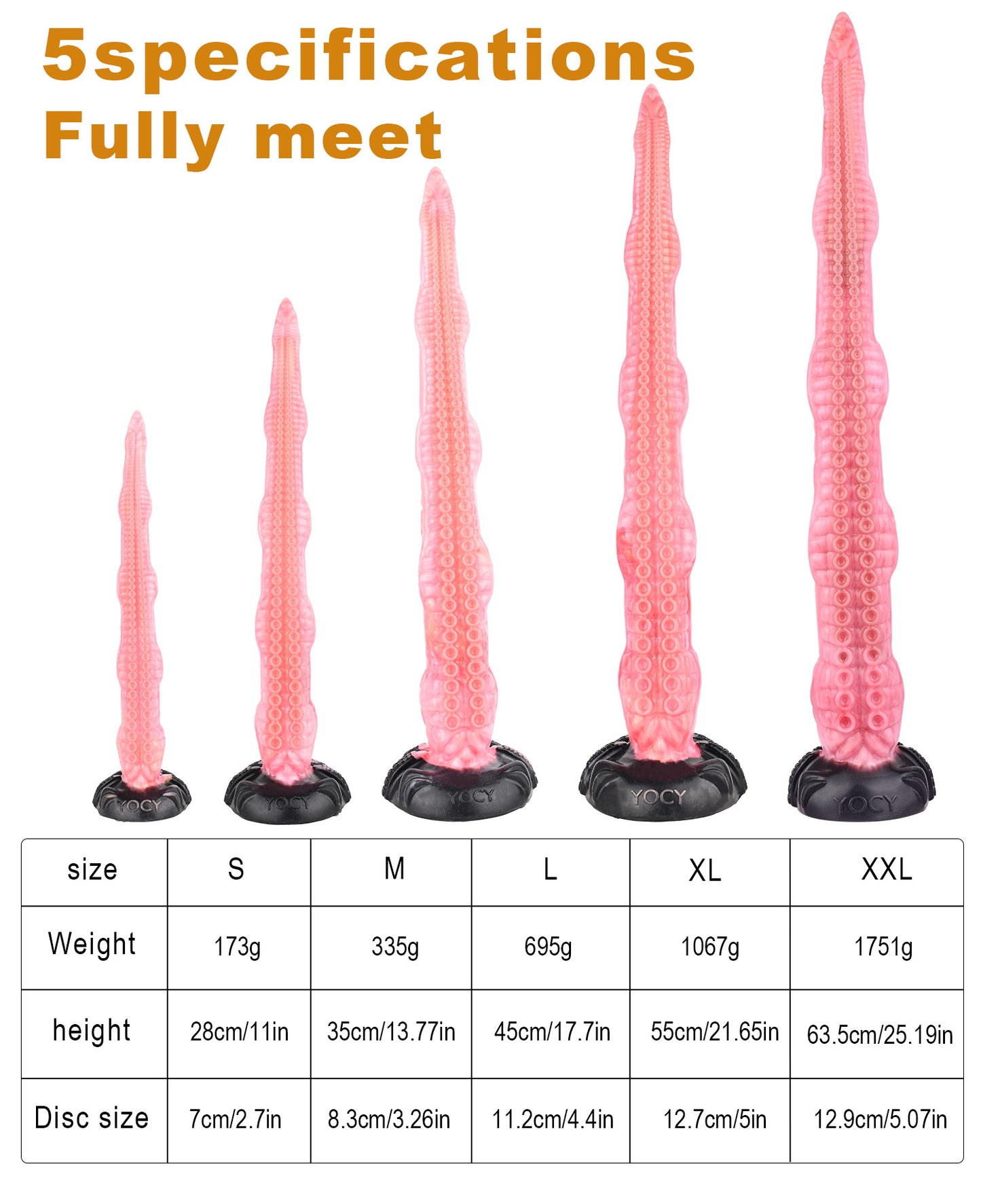 Fantasy Tentakel Langer Analdildo Butt Plug - Rosa Realismus Oktopus Ausgestellte Basis Sexspielzeug für Frauen