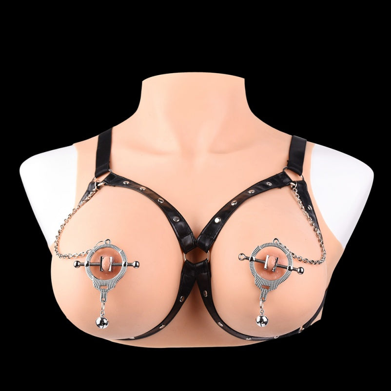 Concentric Suspension Nipple Clamps Bondage Kit – Precision Metal Temptation for BDSM & Kinky Sex Toys