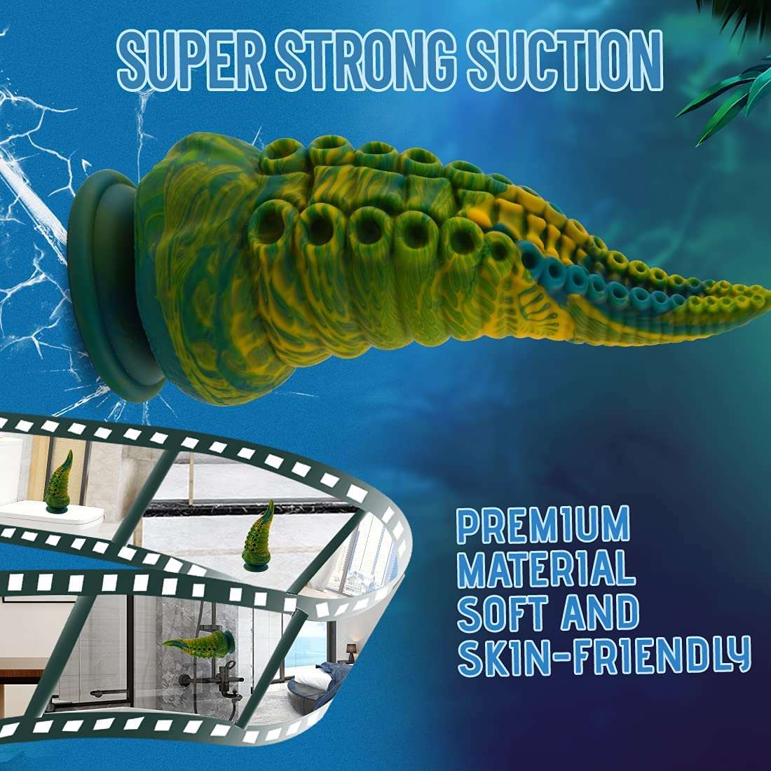 Domlust Jungle Exotic Dildo - 8.7‘’ Huge Realistic Dildos Tentacle Deep Insertion with Premium Silicone Butt Plug