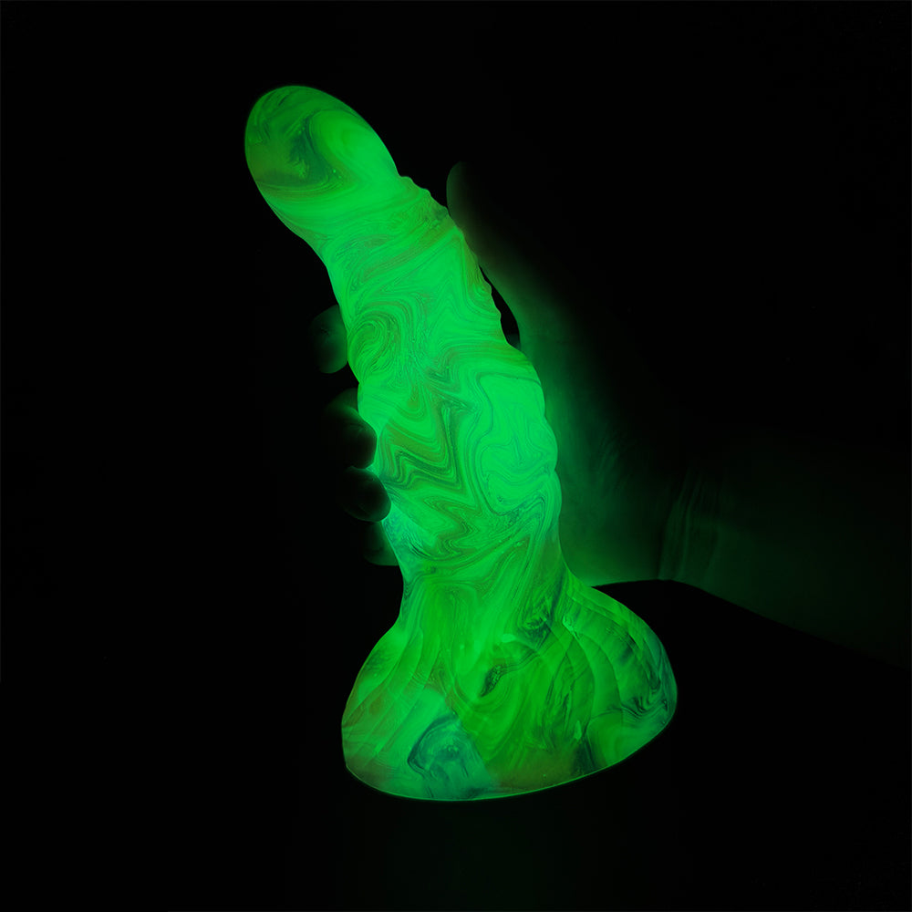 Leuchtender bunter Analdildo-Dilatator, Sexspielzeug für Frauen – Analplug aus Silikon mit großem Saugnapf, Prostatamassagegerät