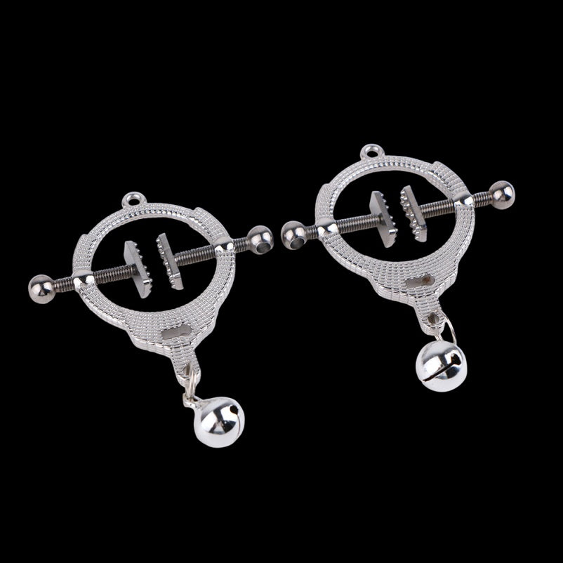 Concentric Suspension Nipple Clamps Bondage Kit – Precision Metal Temptation for BDSM & Kinky Sex Toys