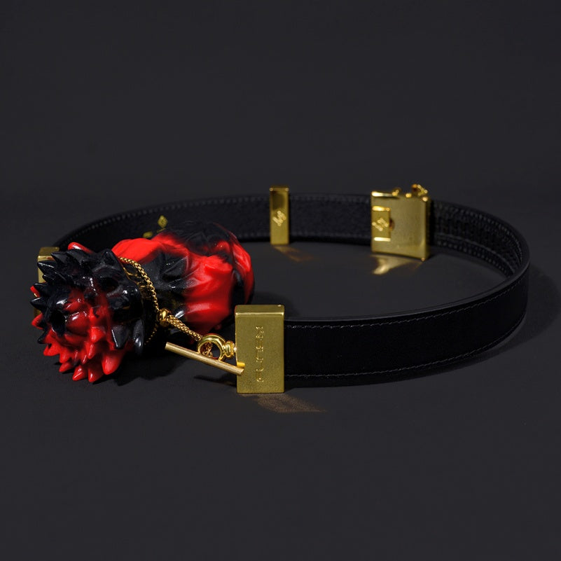Kit de bondage avec boule bâillon Pineapple Bloom – Plug en silicone rouge et noir pour jouets sexuels coquins et jeux oraux