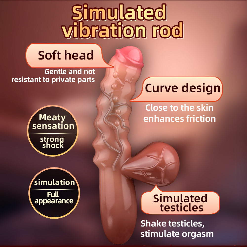 Vibromasseur gode réaliste Girthy pour femme - Stimulateur de clitoris à double extrémité, masseur de prostate