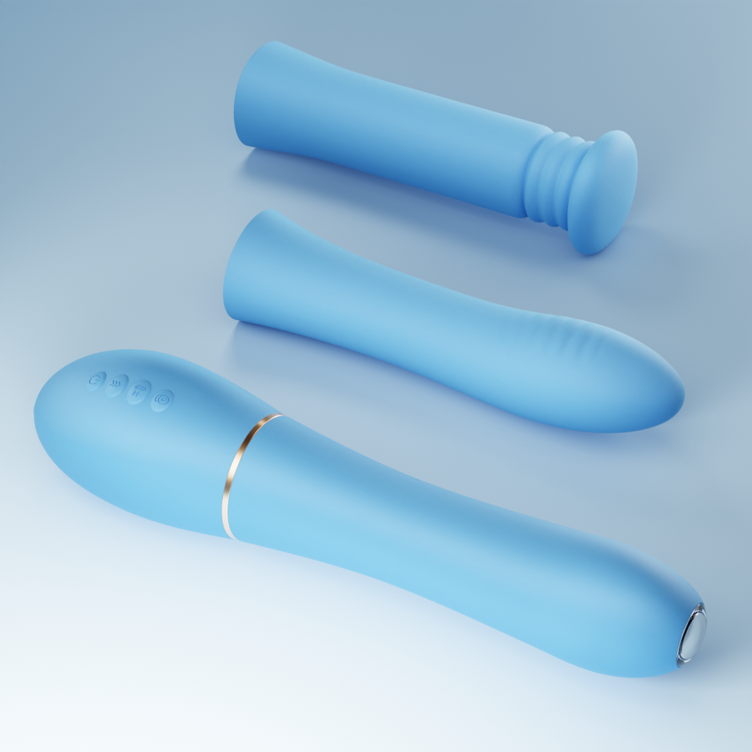 Endoskop-Vibrator, Sexspielzeug für Frauen – App-gesteuerter 3-in-1-Stoßdildo mit Vibration, Fantasie