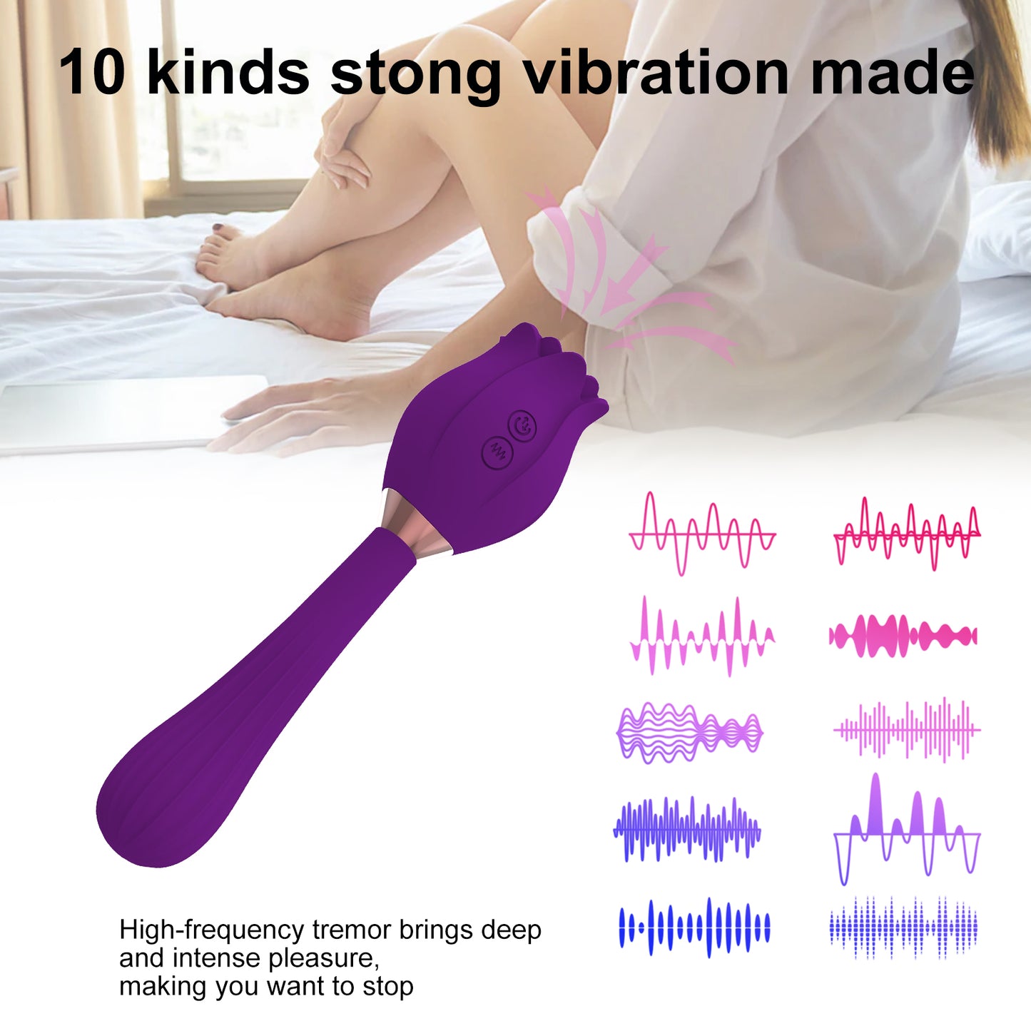 Rose Klitoris saugender G-Punkt-Vibrator – handgehaltener Nippelsauger für weibliche Sexspielzeuge