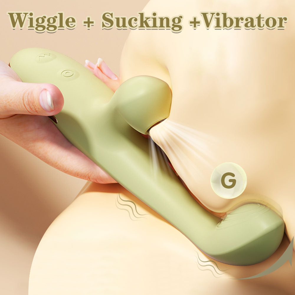Vibromasseur anal vibrant à succion de clitoris de lapin - Stimulation vaginale du clitoris vaginal avec doigt sexuel oral