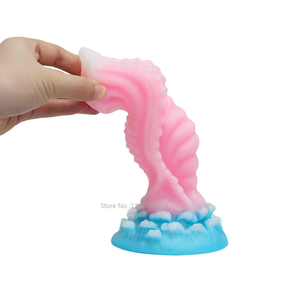 Alien Monster Gode Butt Plug - Gode Anal En Silicone Lumineux Mâle Femelle Sex Toys