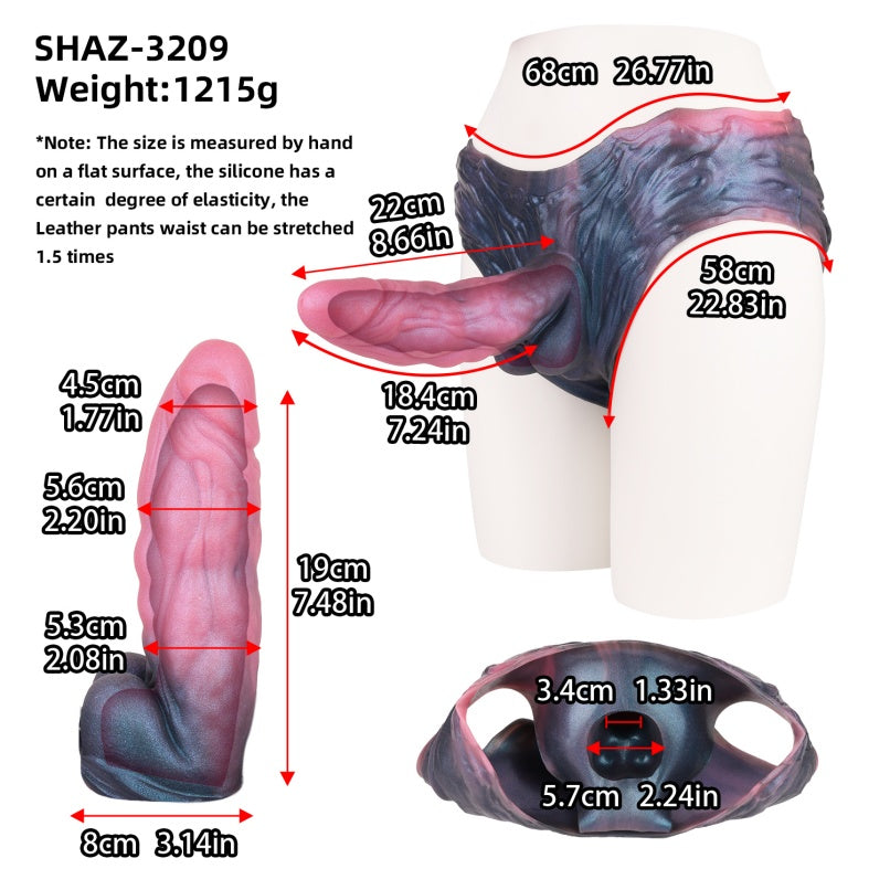 Monster Silicone Fantasy Penis Sleeve - Wearable ED Enhancement Device