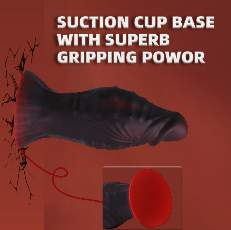Gode géant en silicone noir réaliste pour stimulation anale et vaginale