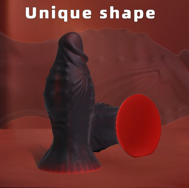 Gode géant en silicone noir réaliste pour stimulation anale et vaginale