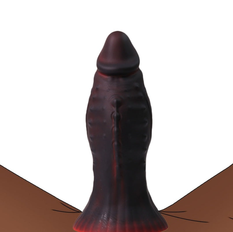 Gode géant en silicone noir réaliste pour stimulation anale et vaginale