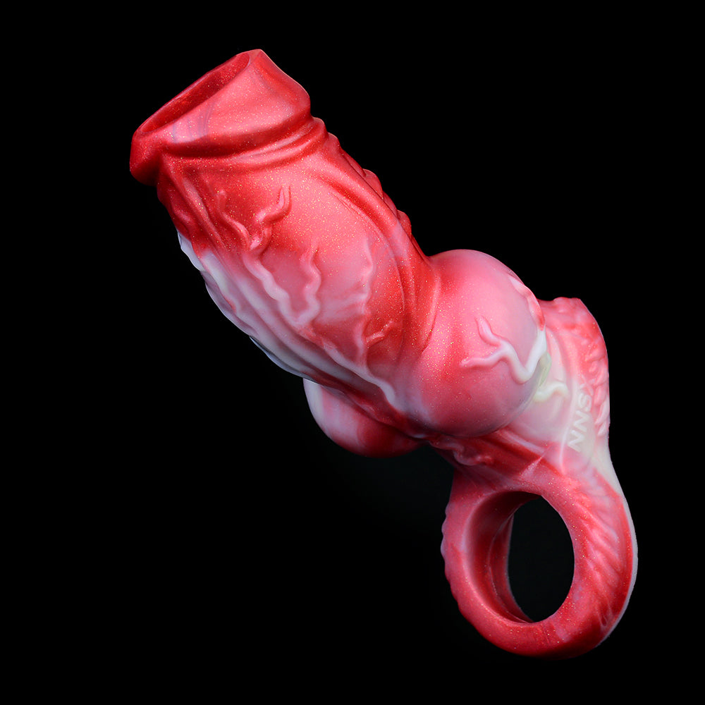 Rallonge de manchon de pénis noué - Fantasy Hollow Dogdildo Gaine de pénis Sex Toys pour hommes