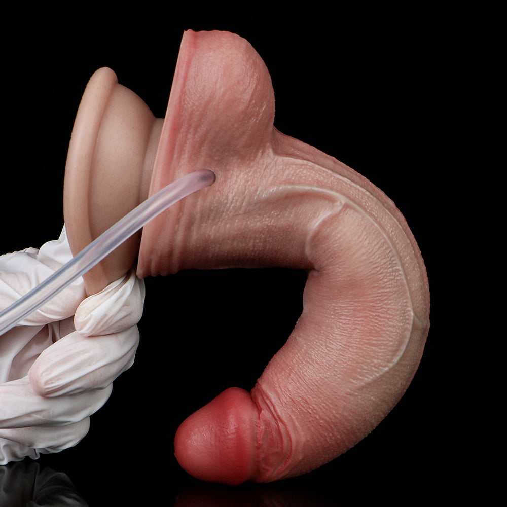 Inflatable Squirting Dildo Female Sex Toys - Realistic Anal Dildos Silicone Vaginal Masturbator