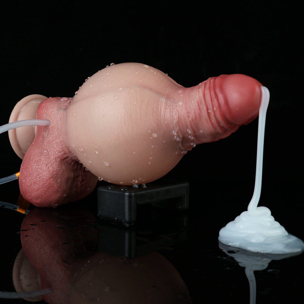Gode réaliste épais gonflable pour éjaculer - Petit gland - Jouets sexuels anaux réalistes en silicone
