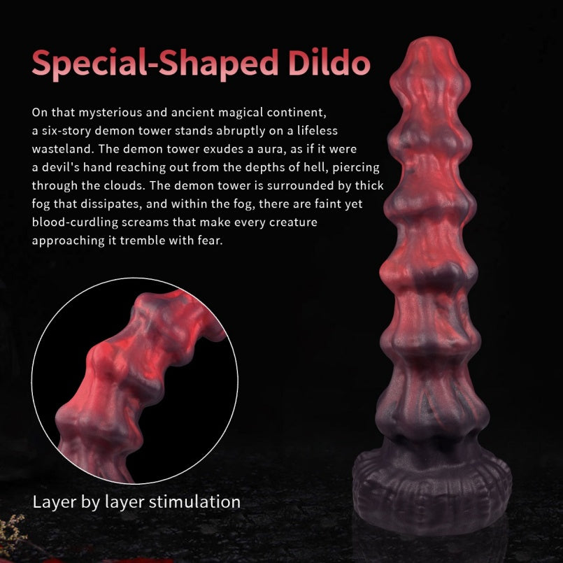 Dragon Pagoda Anal Beads Butt Plug | Platinum Silicone Fantasy Dildo Domlust Dragon Pagoda Anal Beads Butt Plug | Platinum Silicone Fantasy Dildo Domlust