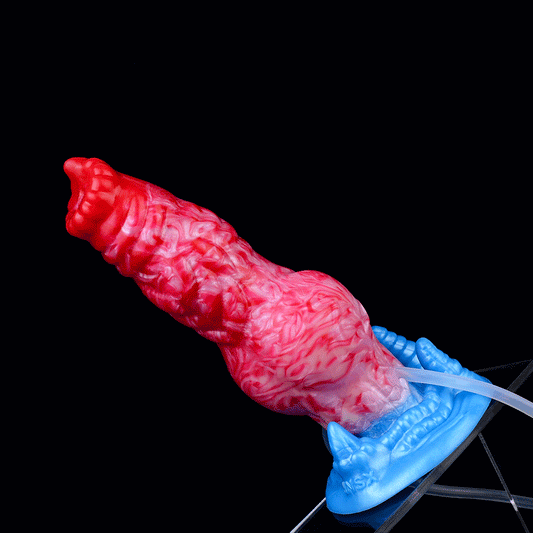 Ejakulierender Hundedildo, Anal-Buttplug – Aufblasbarer Analdildo, Vaginal-Masturbation-Sexspielzeug aus Silikon