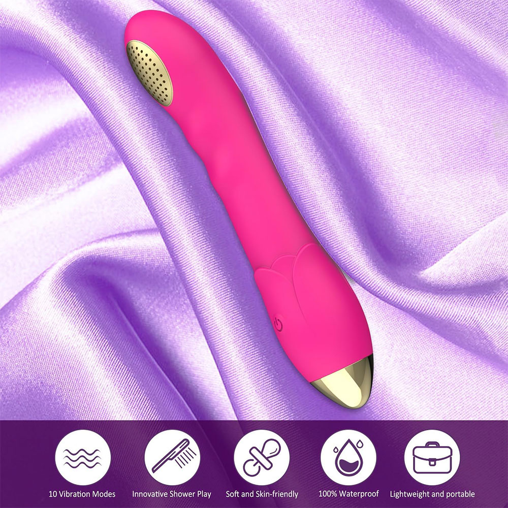 Vibrierender Dildo G-Punkt-Vibrator - Vaginalmassagegerät für die Dusche Sexspielzeug mit Doppelfunktion für Frauen