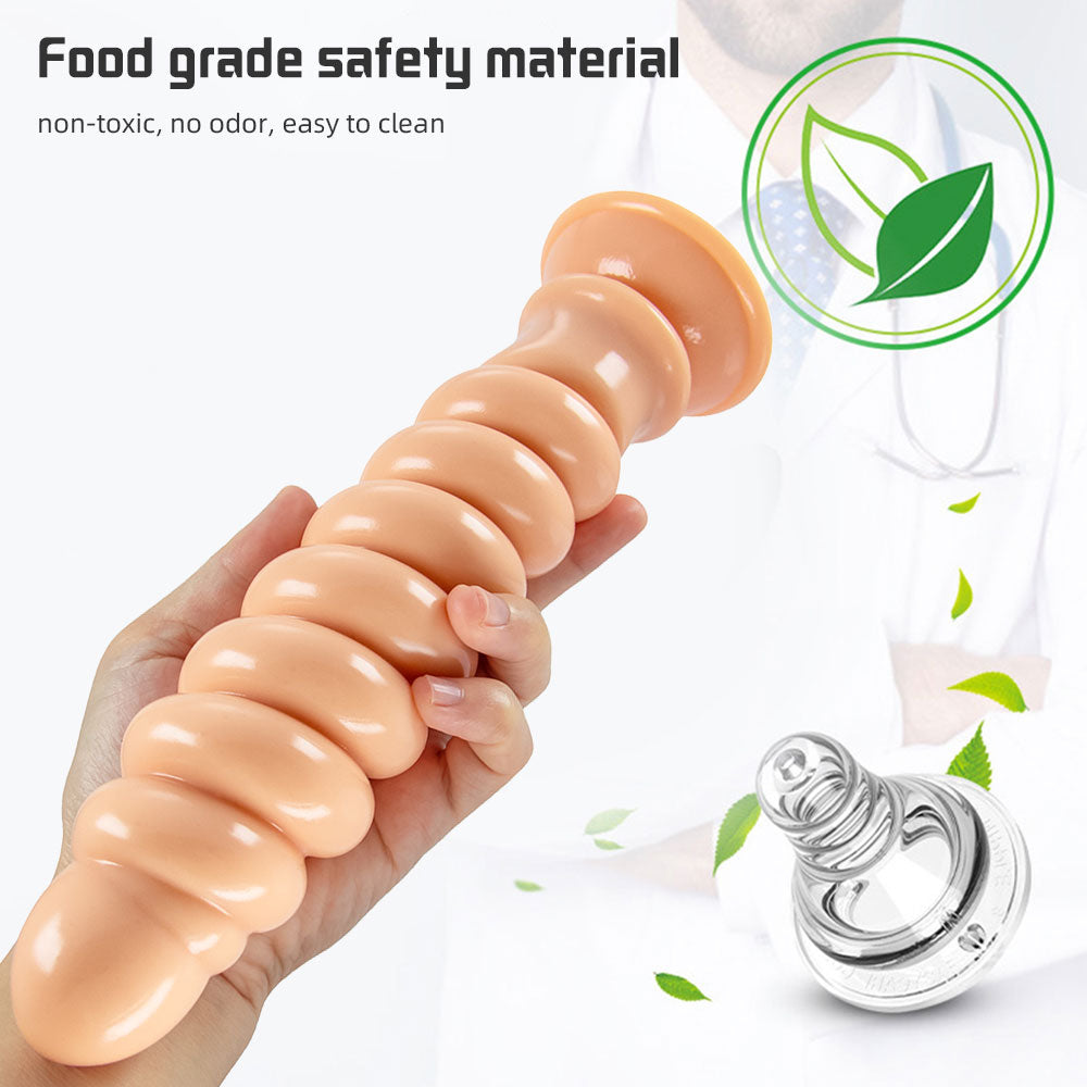 9 inch Exotic Dildo Spiral Anal Butt Plug - Fantasy Vaginal Women Masturbation Sex Toys