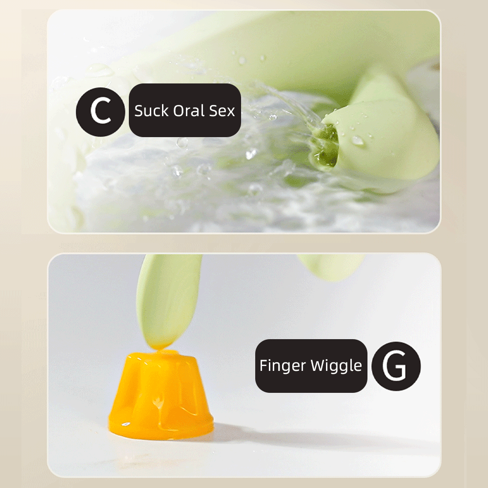 Vibromasseur anal vibrant à succion de clitoris de lapin - Stimulation vaginale du clitoris vaginal avec doigt sexuel oral