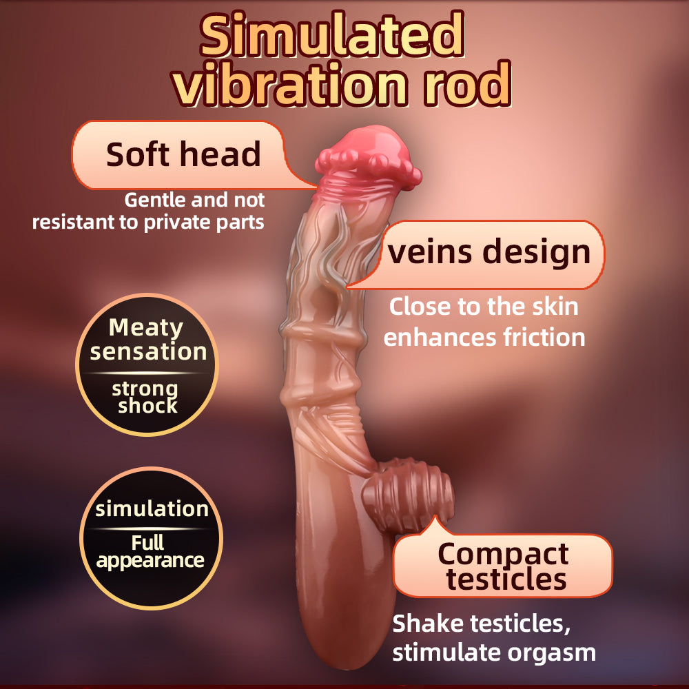 Großer Eichel-Dildo, realistischer Klitorisstimulator, Prostatamassagegerät – vibrierender Analplug für Frauen