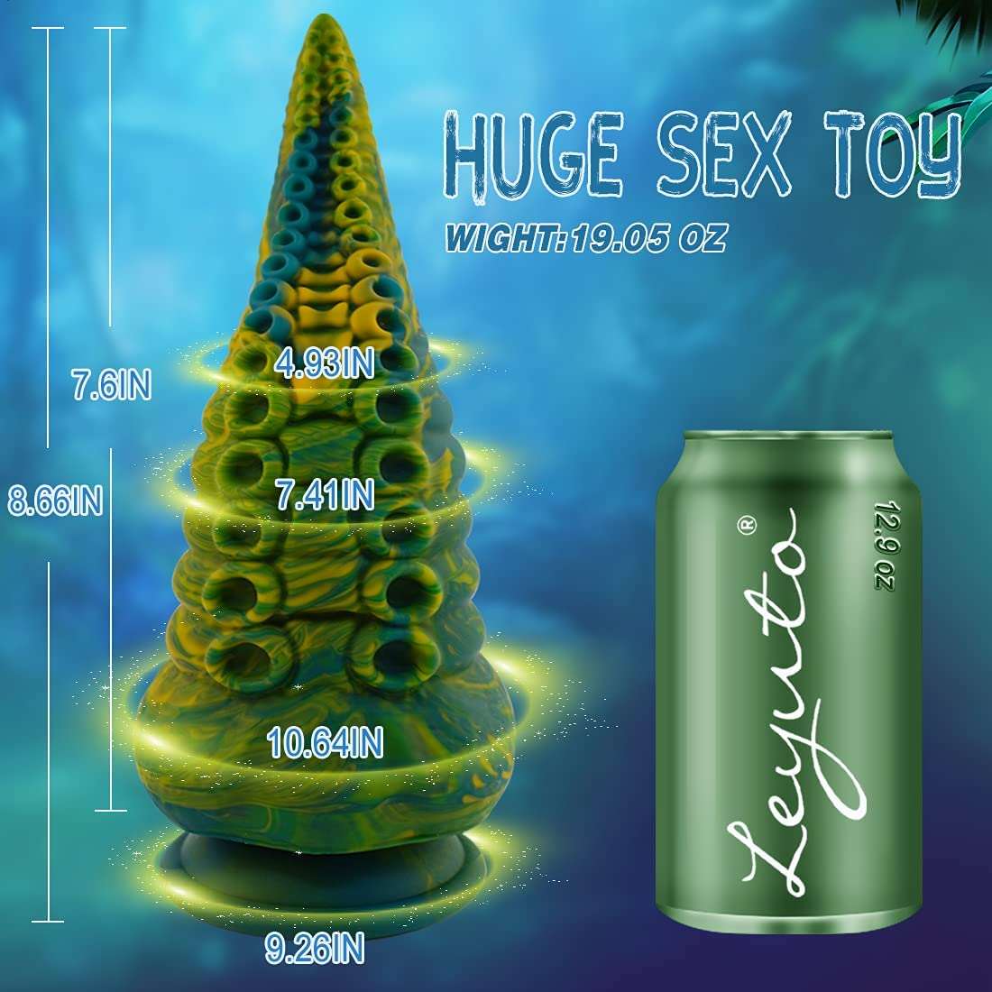 Domlust Jungle Exotic Dildo - 8.7‘’ Huge Realistic Dildos Tentacle Deep Insertion with Premium Silicone Butt Plug