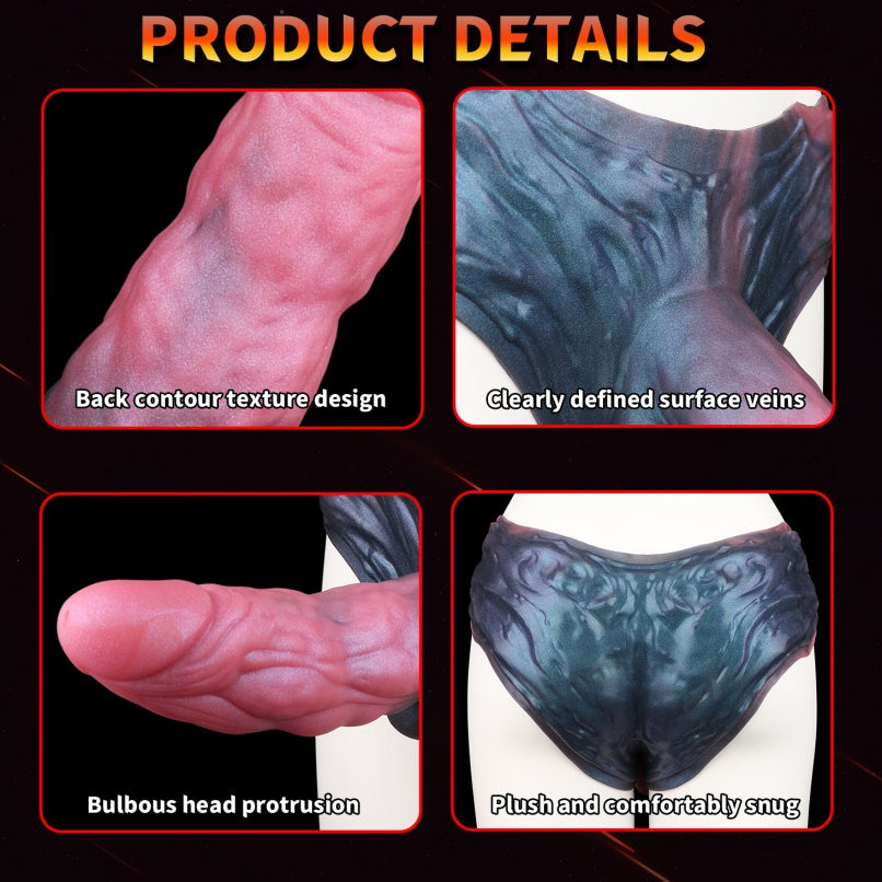 Monster Silicone Fantasy Penis Sleeve - Wearable ED Enhancement Device