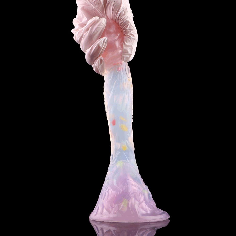 Gode transparent Monsterdildo Butt Plug - Fantasy Dragon Penis Ventouse Masturbateur pour femme