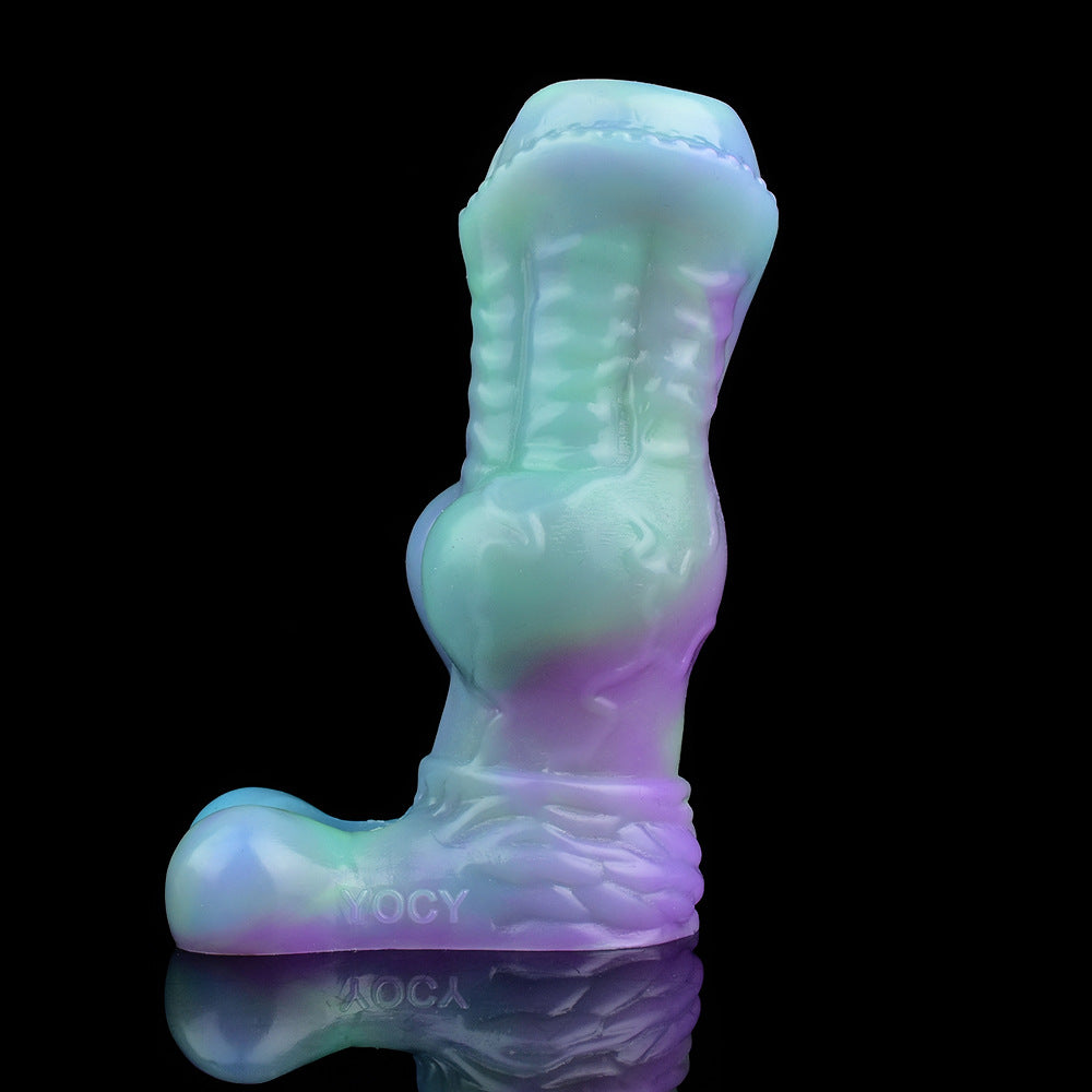 Manchon lumineux Monsterdildo - Anneau de pénis en silicone, extension de préservatif, jouet sexuel pour hommes