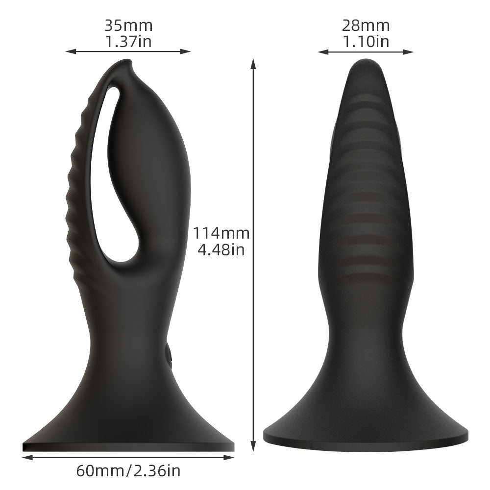 Hollow Motor Egg Anal Plug - Suction Cup Hands-Free Pleausre- Domlust