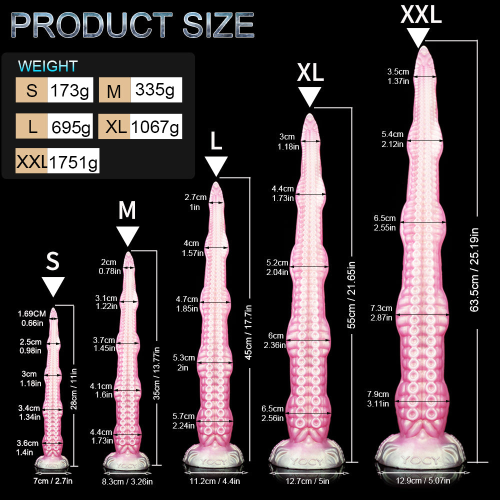 Gode réaliste à tentacules - Jouets sexuels à ventouse texturés en forme de pieuvre souple de qualité supérieure