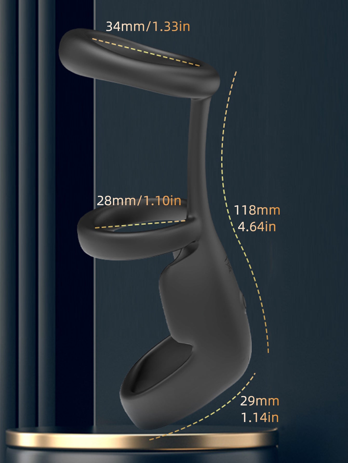 Anneaux péniens vibrants télécommandés - Les anneaux de pénis triples retardent l'éjaculation Couple Sex Toy