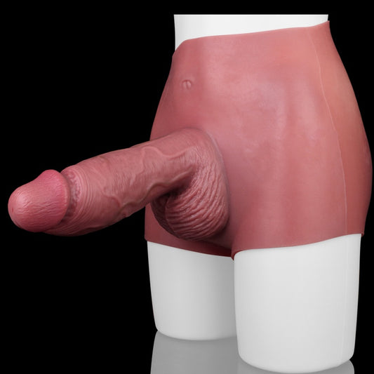 Dicker Dildo Penissleeve Extender Pants – Realistische Penishülle aus Silikon mit hoher Taille