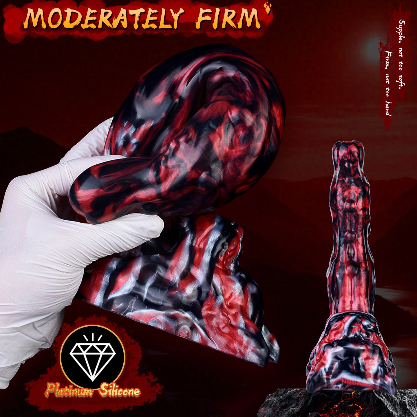 Black Tiger Monster Dildo Women Masturbating Sex Toys - Fantasy Silicone Pegging Sexual
