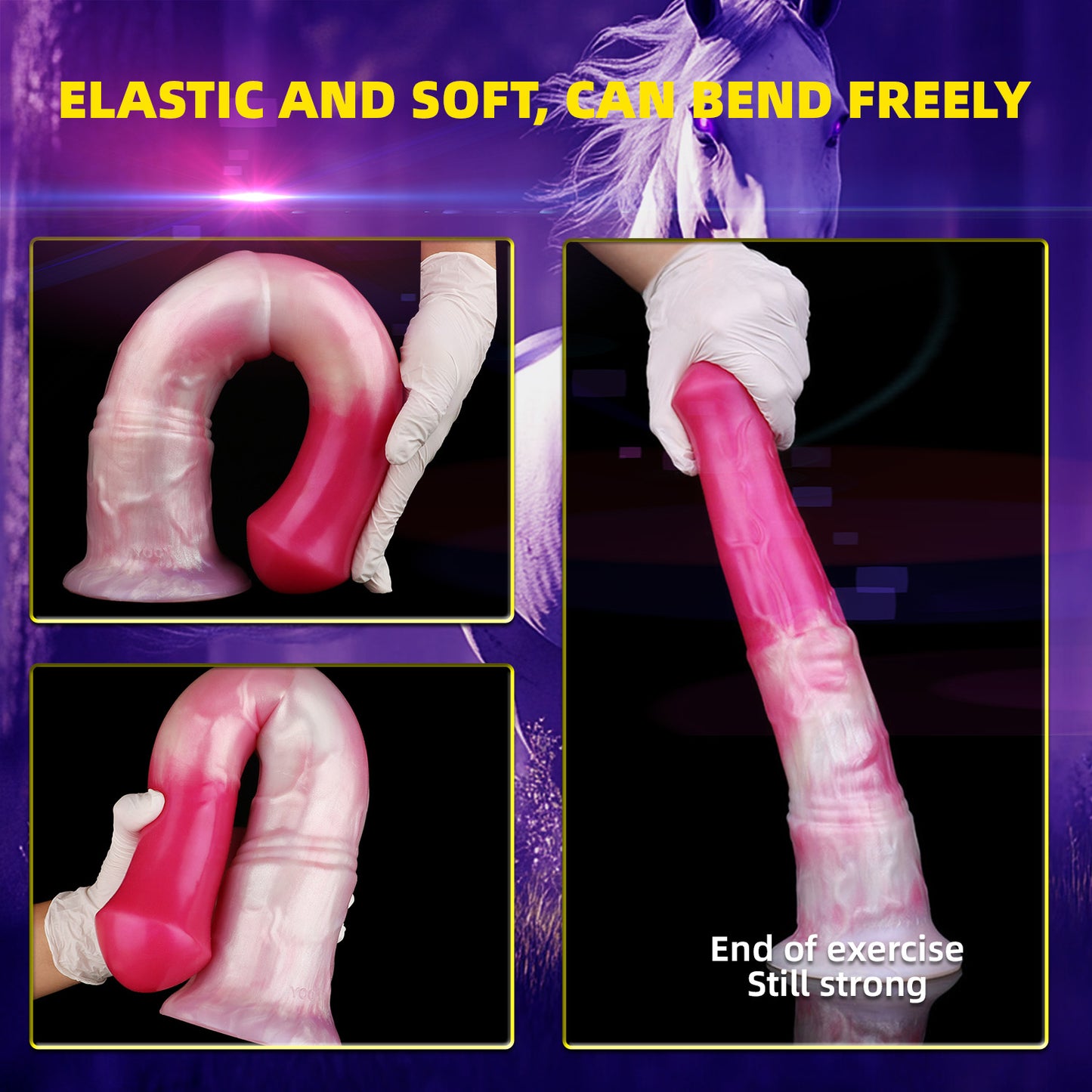 Pferdedildo, Analplug, Analplug – Fantasy Squirting Monsterdildo, Pink, Masturbations-Sexspielzeug für Frauen