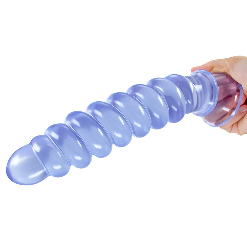 9 inch Exotic Dildo Spiral Anal Butt Plug - Fantasy Vaginal Women Masturbation Sex Toys