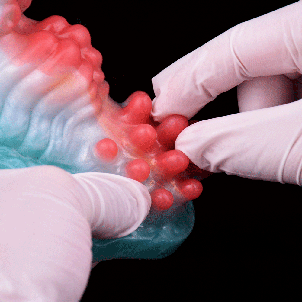 Godemichet sexuel lumineux en forme de dragon - Masturbateur vaginal anal à télécommande avec nœuds vibrants